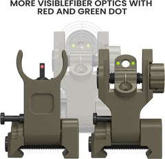 Feyachi S27-SS Fiber Optic Iron Sights - Flip Up Sight Set feyachi Default Title Default Title-