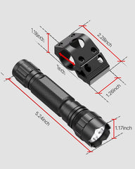 Feyachi FL17 Tactical Flashlight 1200 Lumen with M Lock Rail Mount and Pressure Switch Included