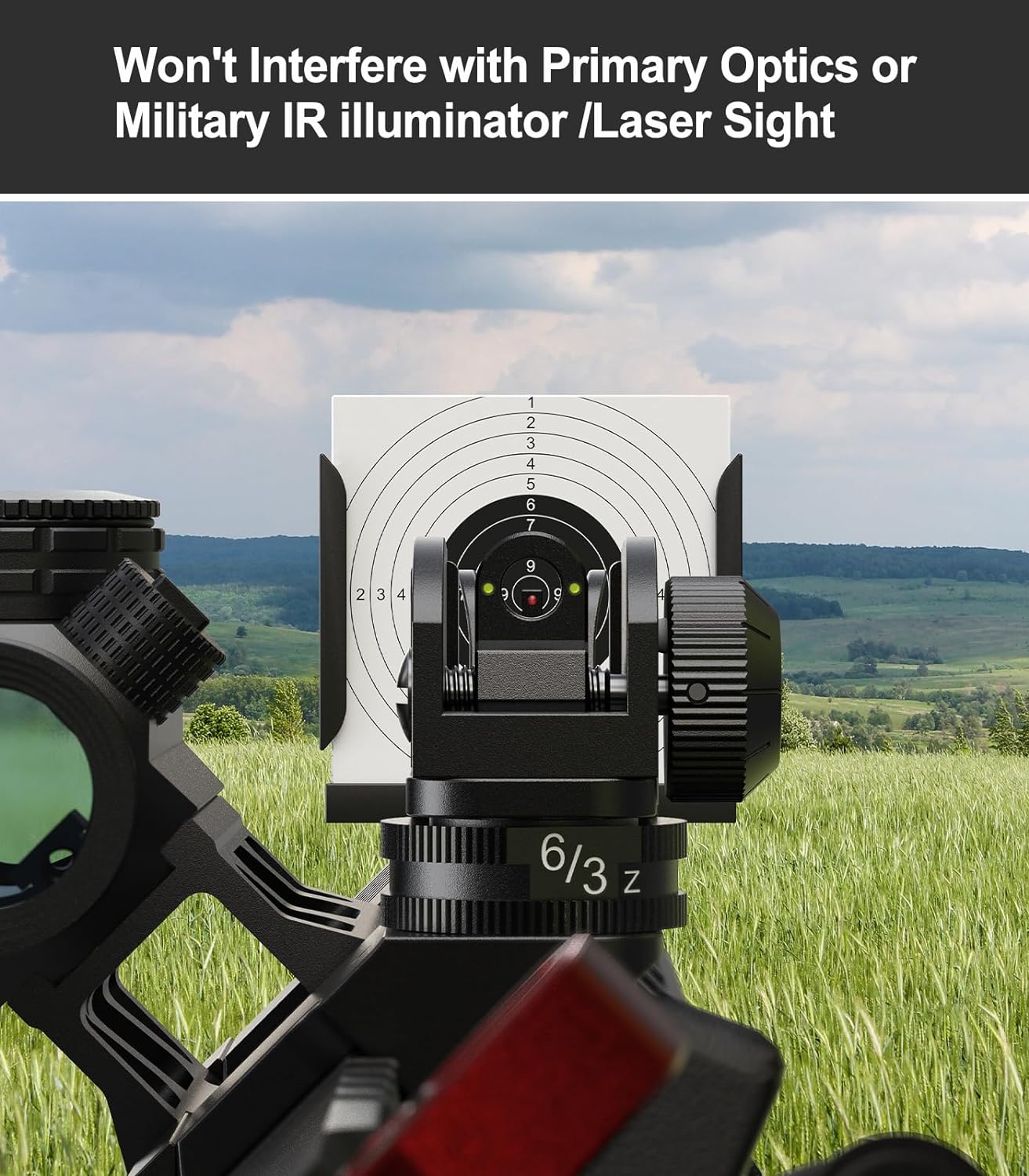 Feyachi 45 Degree Offset Iron Scopes Flip Up Fiber Optics BUIS Rapid Transition Backup Front and Rear Iron Scope Set feyachi Default Title Default Title-