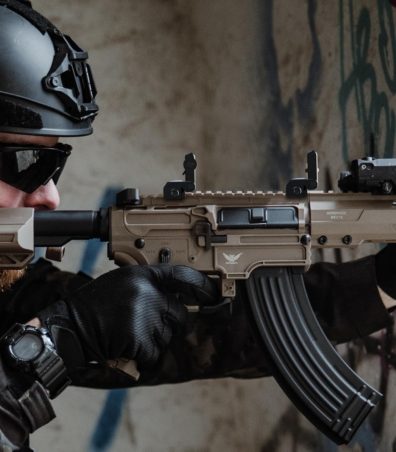 Feyachi S17-AFlip Up Sights Fiber Optics Iron Sight with Green Red Sight Front and Rear Backup Rifle Sight for Picatinny Rail feyachi Default Title Default Title-