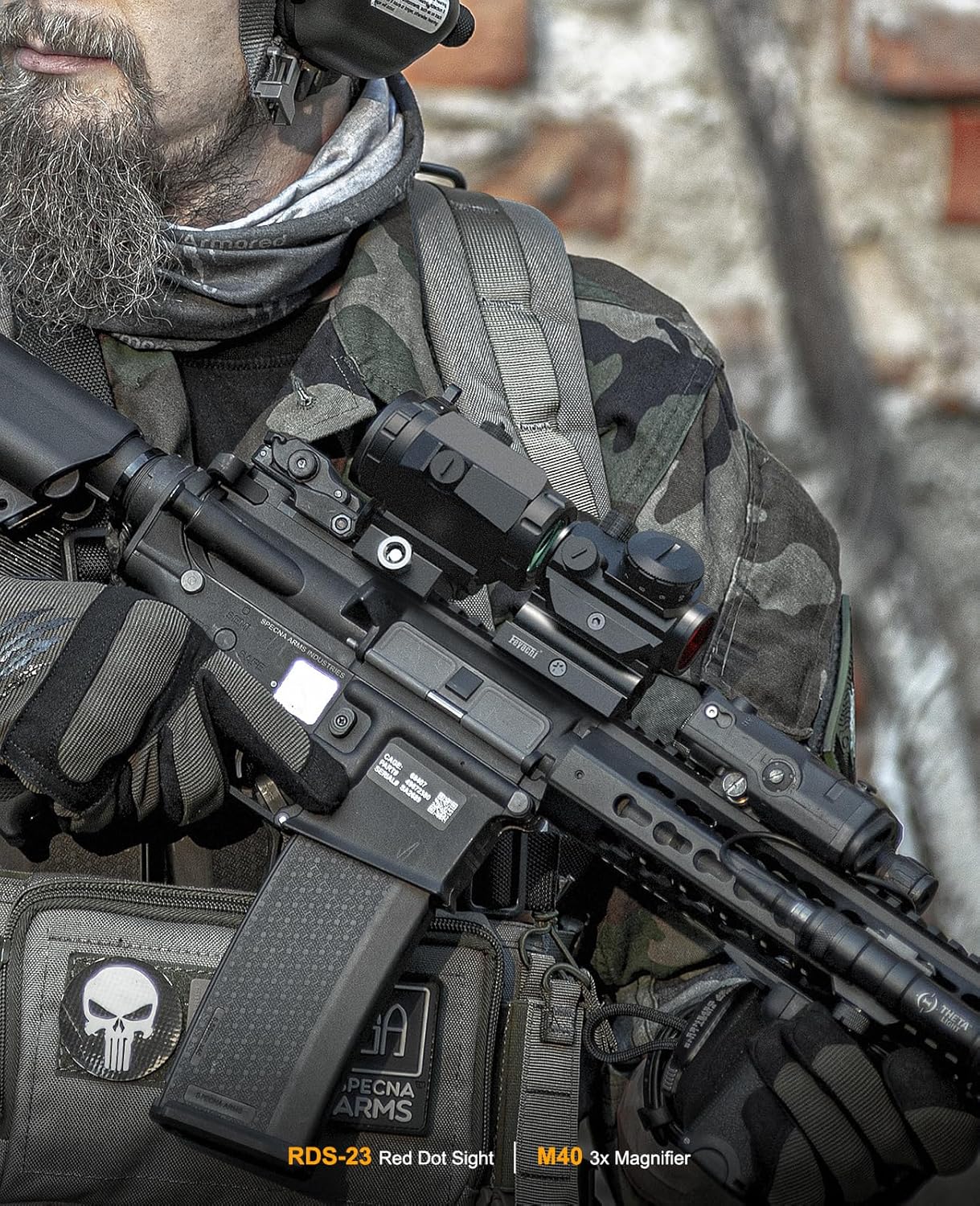 Feyachi RS-23 Red Dot Sight with M40 3X Magnifier Combo Kit, 1x22mm Red Dot Sight & Magnifier Built-in Flip Mount Combo, Absolute Co-Witness feyachi Default Title Default Title-