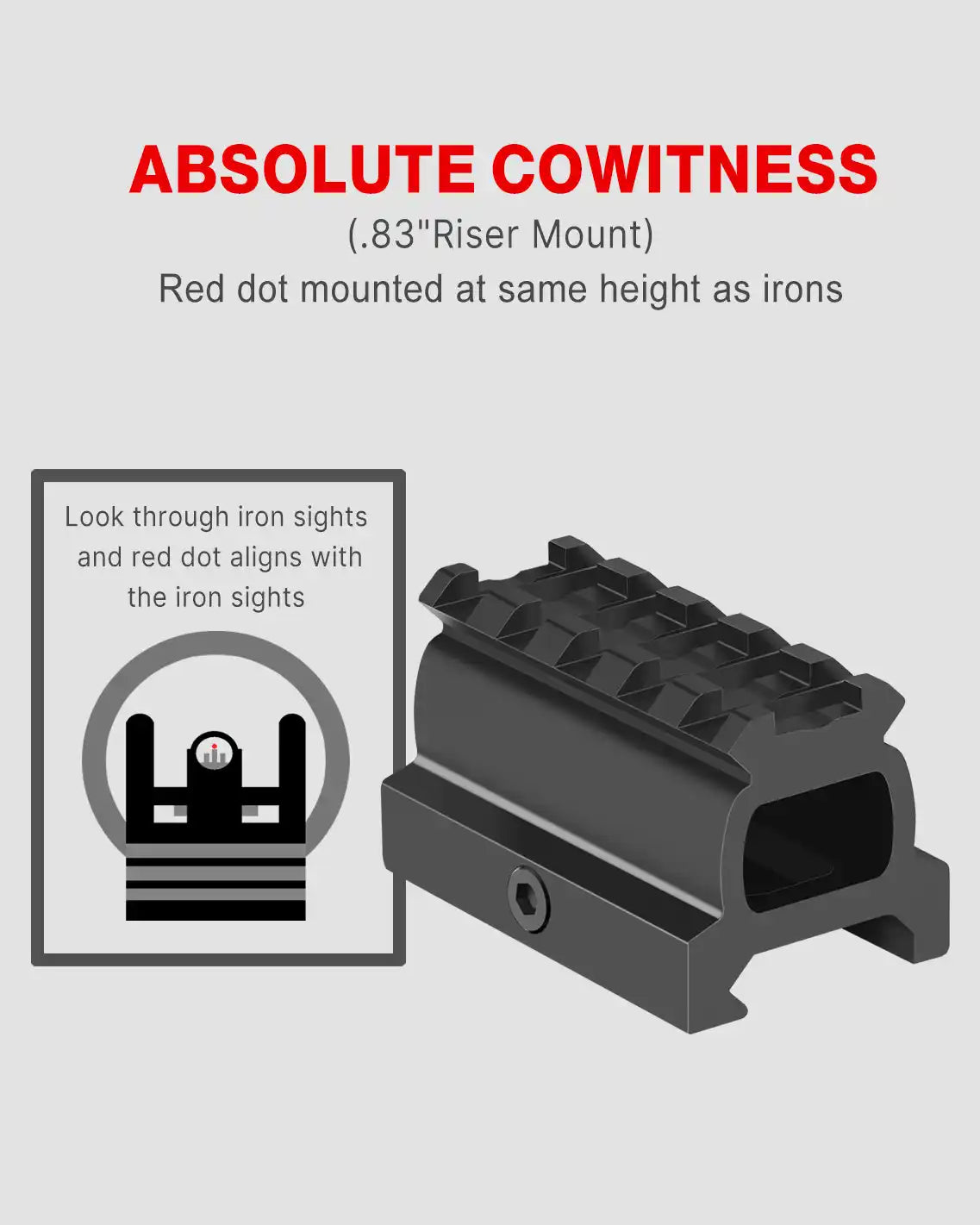 Feyachi RDS-23 Micro Red Dot Sight - Compact with Riser Mount feyachi Default Title Default Title-