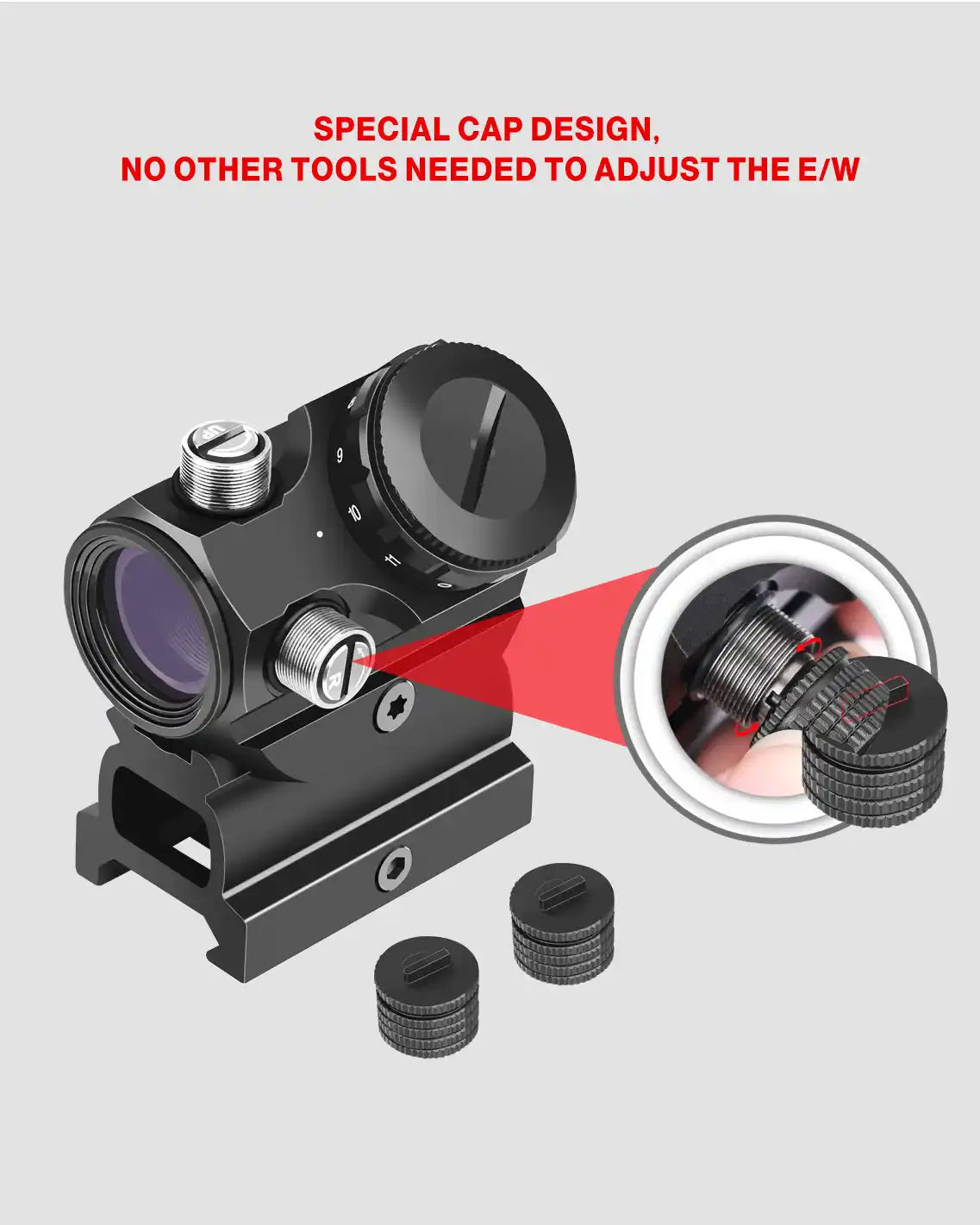 Feyachi RDS-23 Micro Red Dot Sight - Compact with Riser Mount feyachi Default Title Default Title-