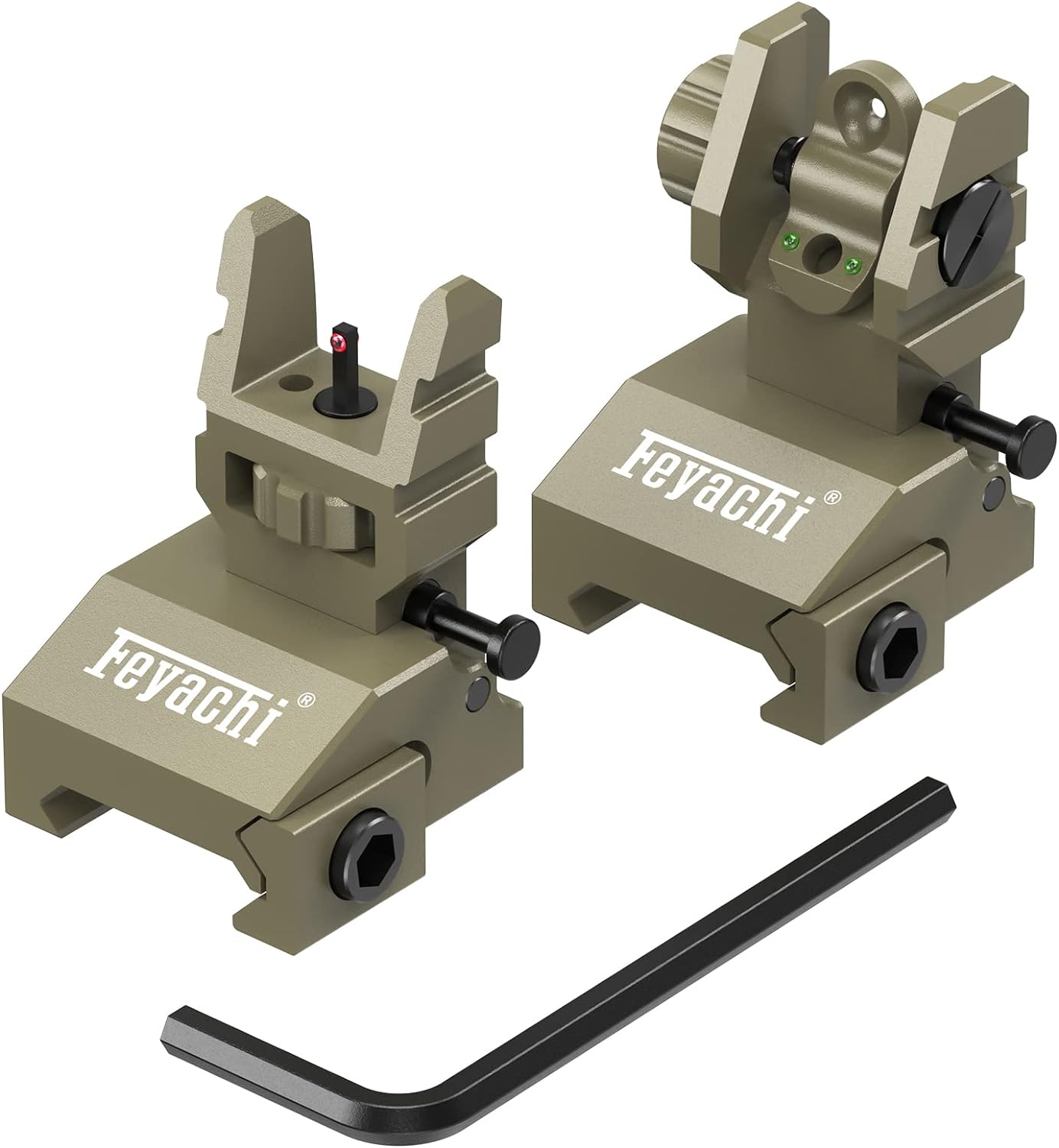 Feyachi S37 Fiber Optic Iron Sights - Flip Up Sights feyachi Default Title Default Title-