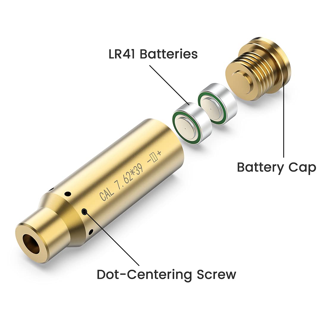 Feyachi BS36 Laser Bore Sight - 7.62x39mm Red Dot