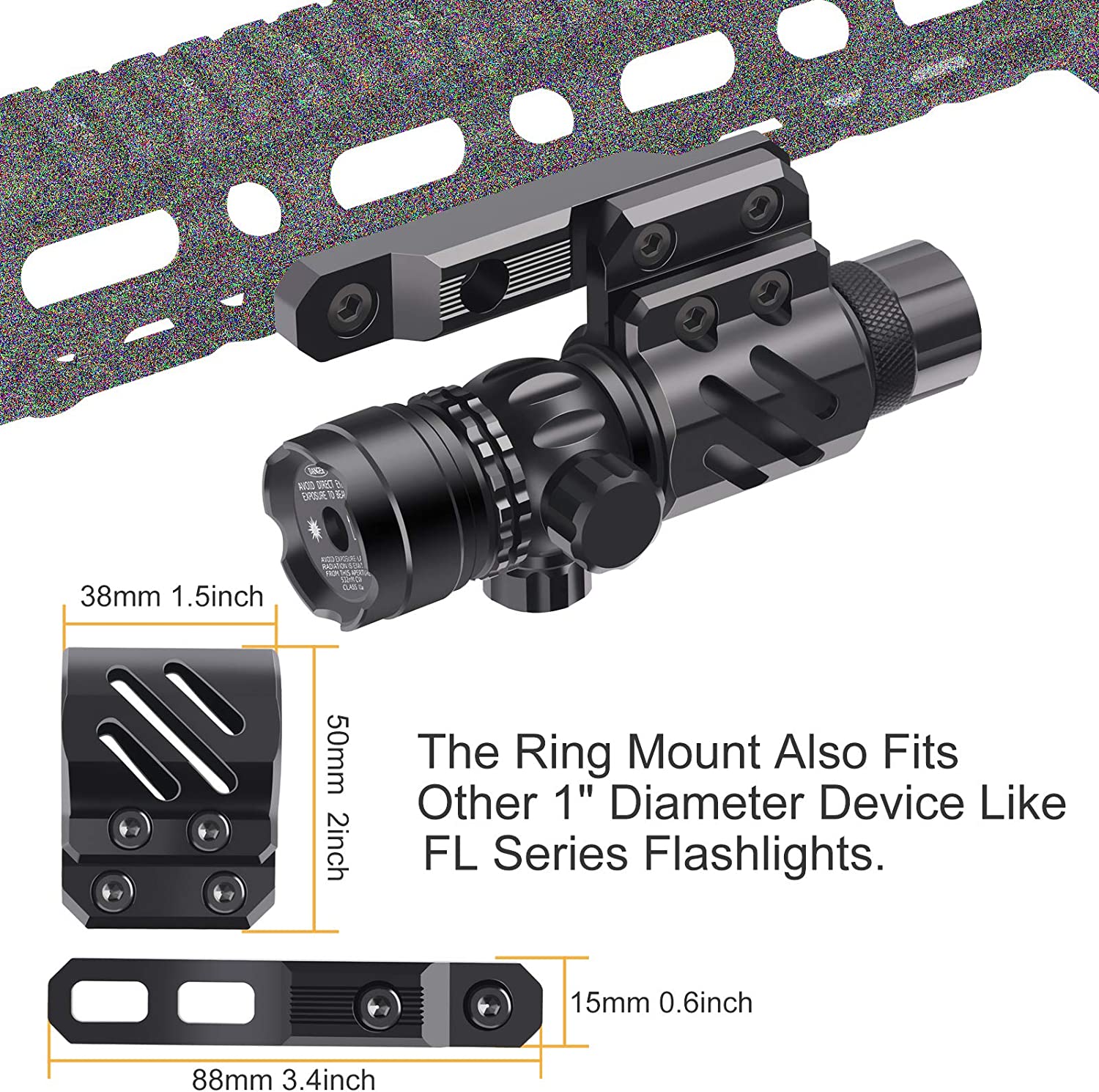 Feyachi GL42 Green Laser Sight - Tactical Mlok Mount