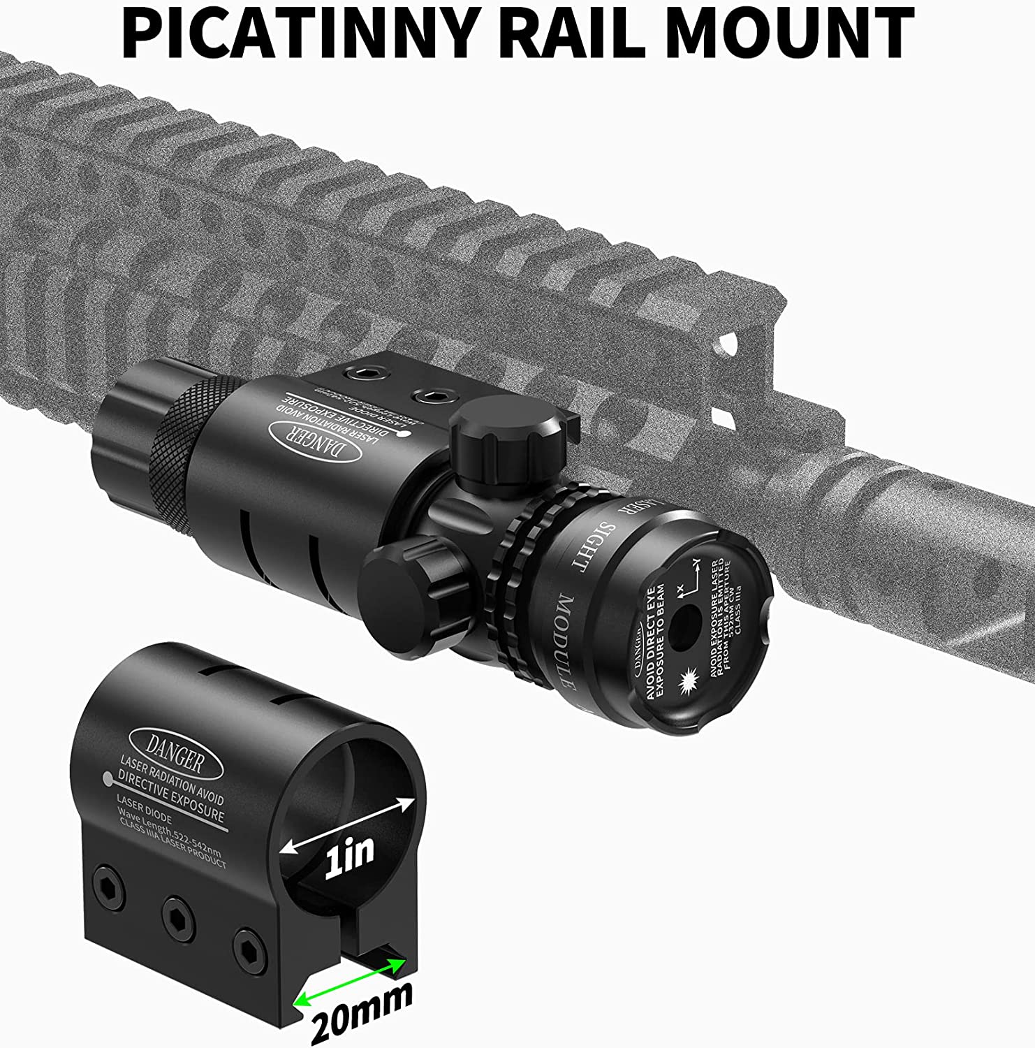 Feyachi GL6 Green Laser Sight - Dual Mount Tactical