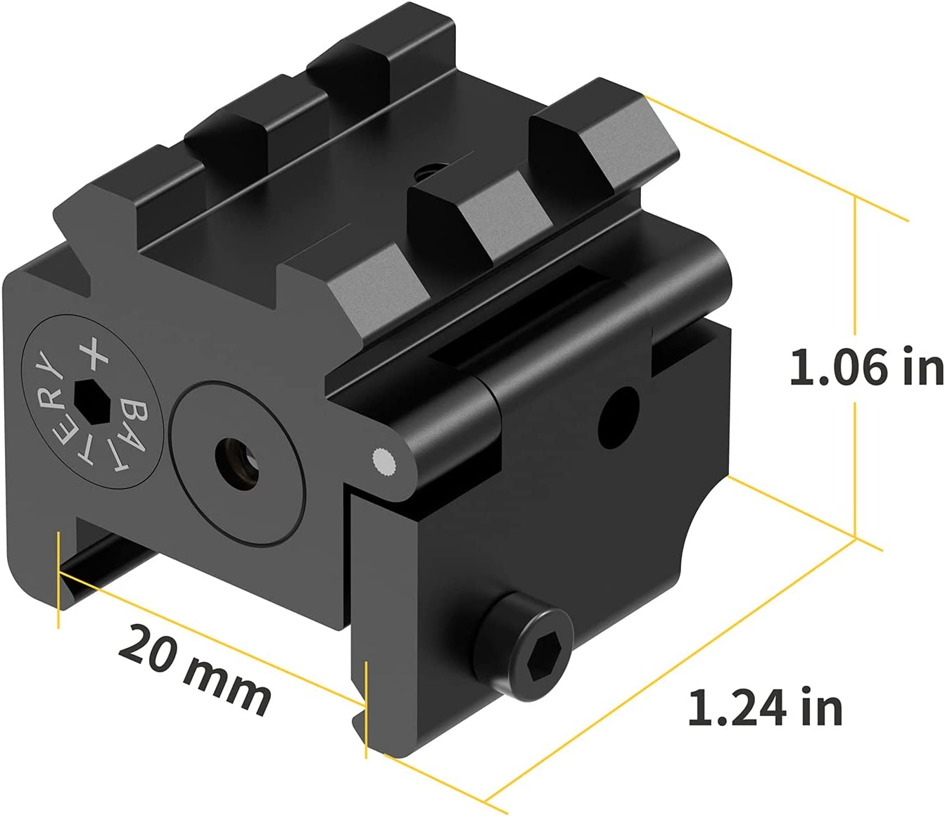 Mini Laser Sight Feyachi PL-19-R Laser Sight - Compact Red Beam for Rail – feyachi