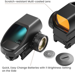 Feyachi RS-25 Reflex Sight with Reticles - Red Dot Picatinny