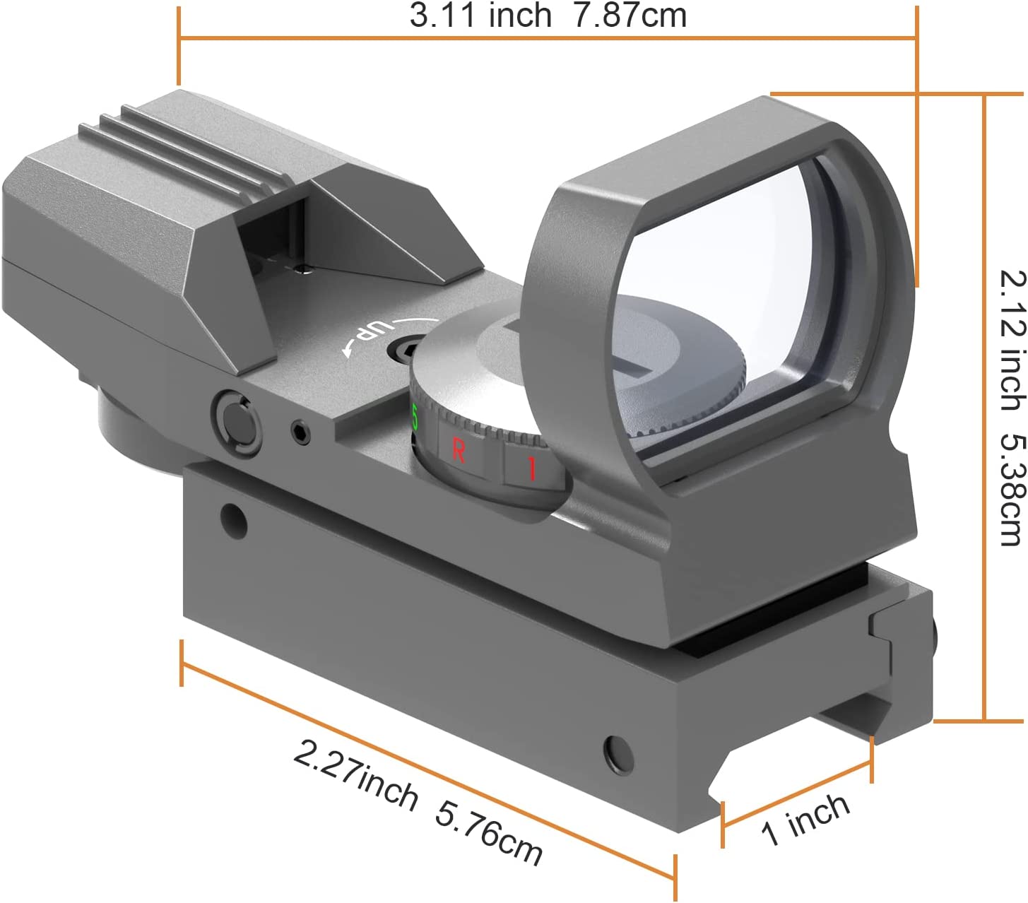 Feyachi RS-39 Reflex Sight - Adjustable Reticle Red/Green