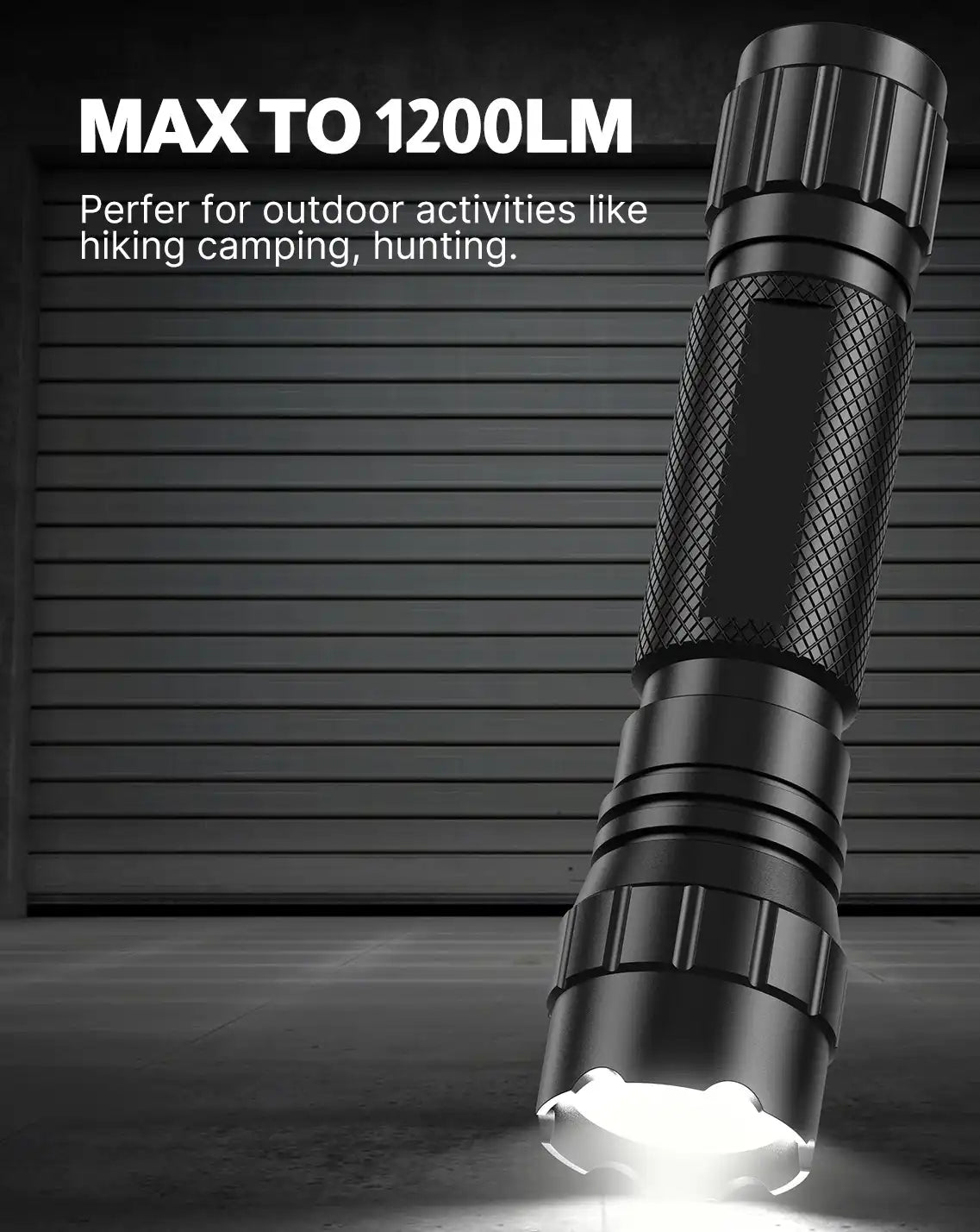 Feyachi FL17 Tactical Flashlight 1200 Lumen with M Lock Rail Mount and Pressure Switch Included