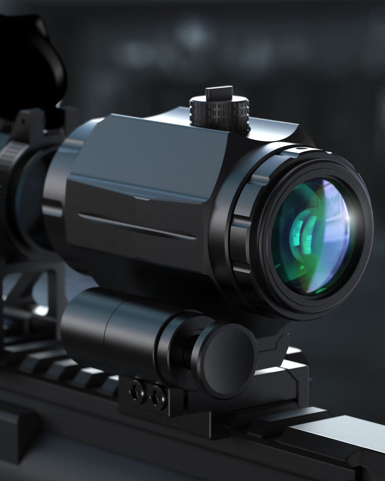 Feyachi M40 3X Red Dot Magnifier with Flip to Side Mount, Focus Adjustment, Windage & Elevation Adjustable, 37/40MM Height