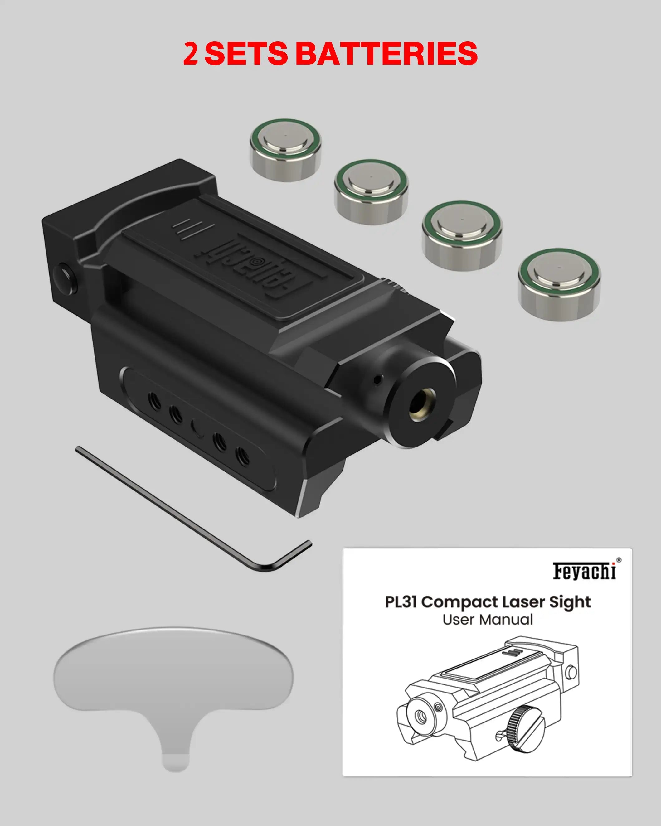 Mini Laser Sight Feyachi PL-31 Compact Laser Sight - Red Low-Profile – feyachi