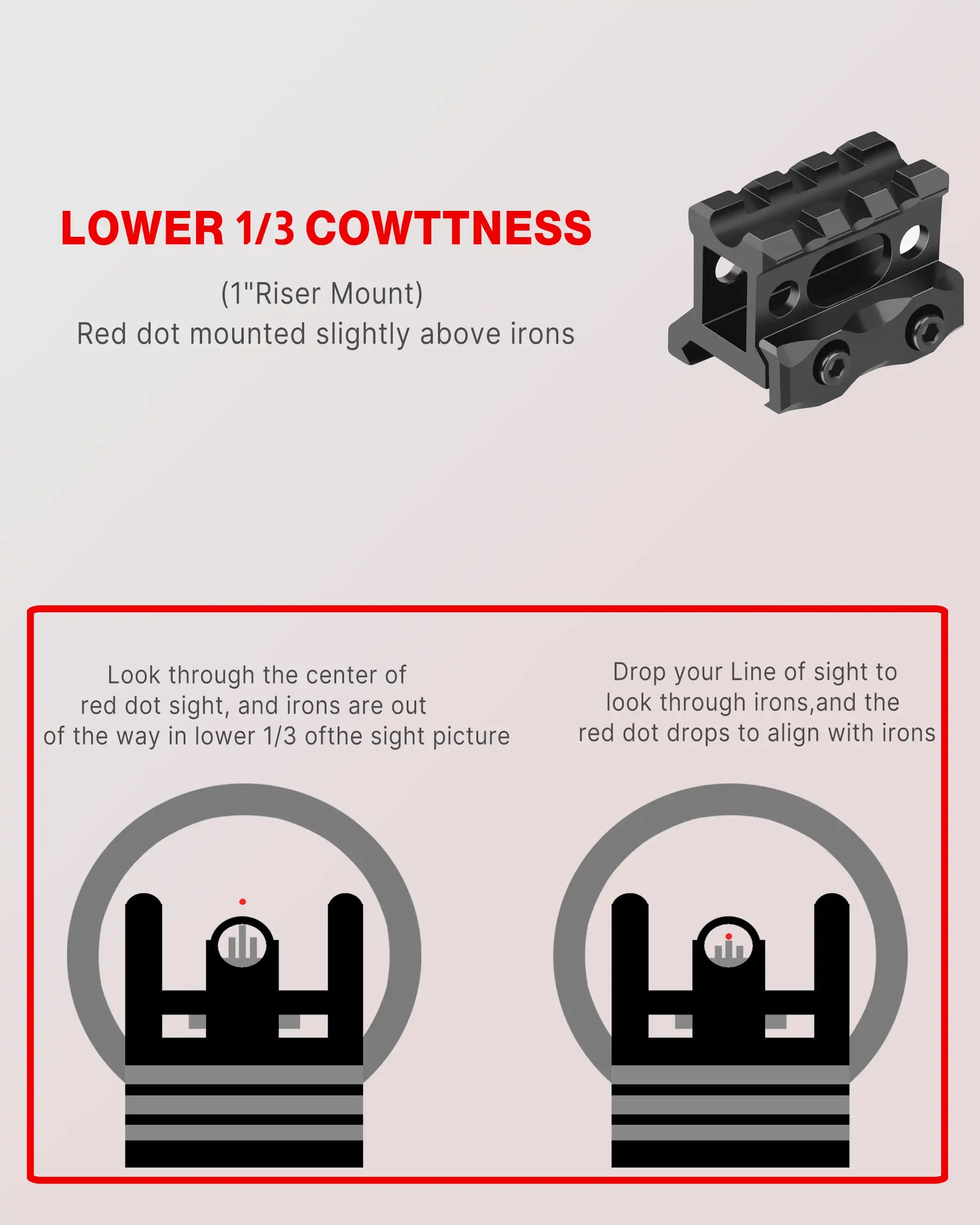 Feyachi Riser Feyachi RDS-25 Red Dot Sight - 4 MOA with Riser Mount – feyachi