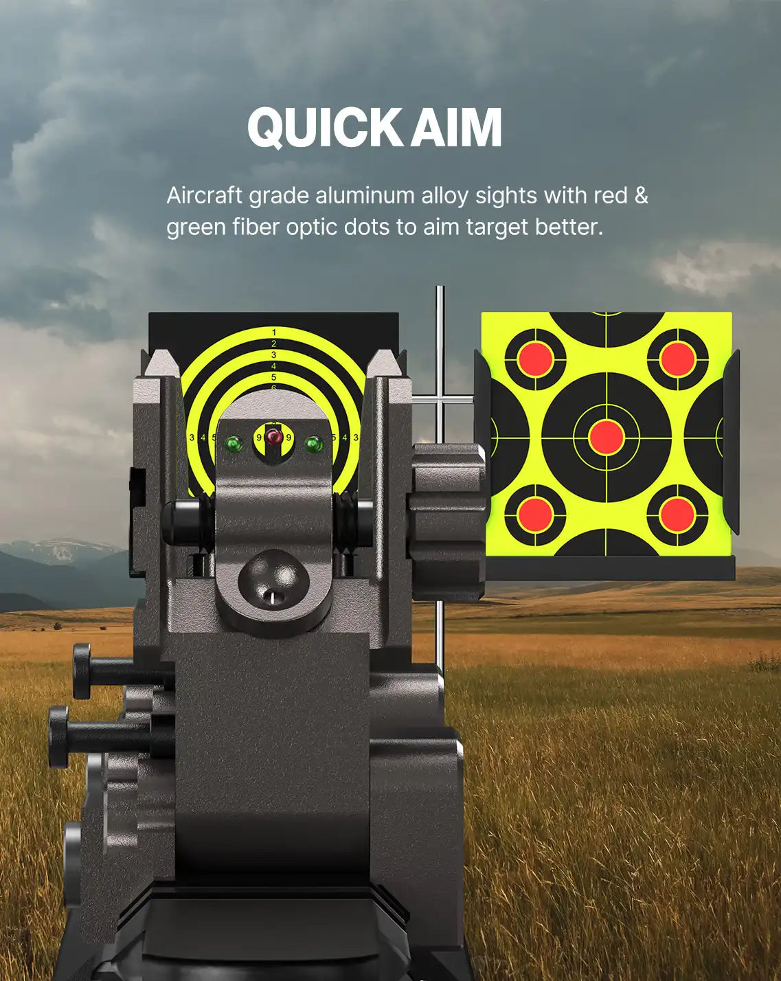 Feyachi S37 Fiber Optic Iron Sights - Flip Up Sights feyachi Default Title Default Title-