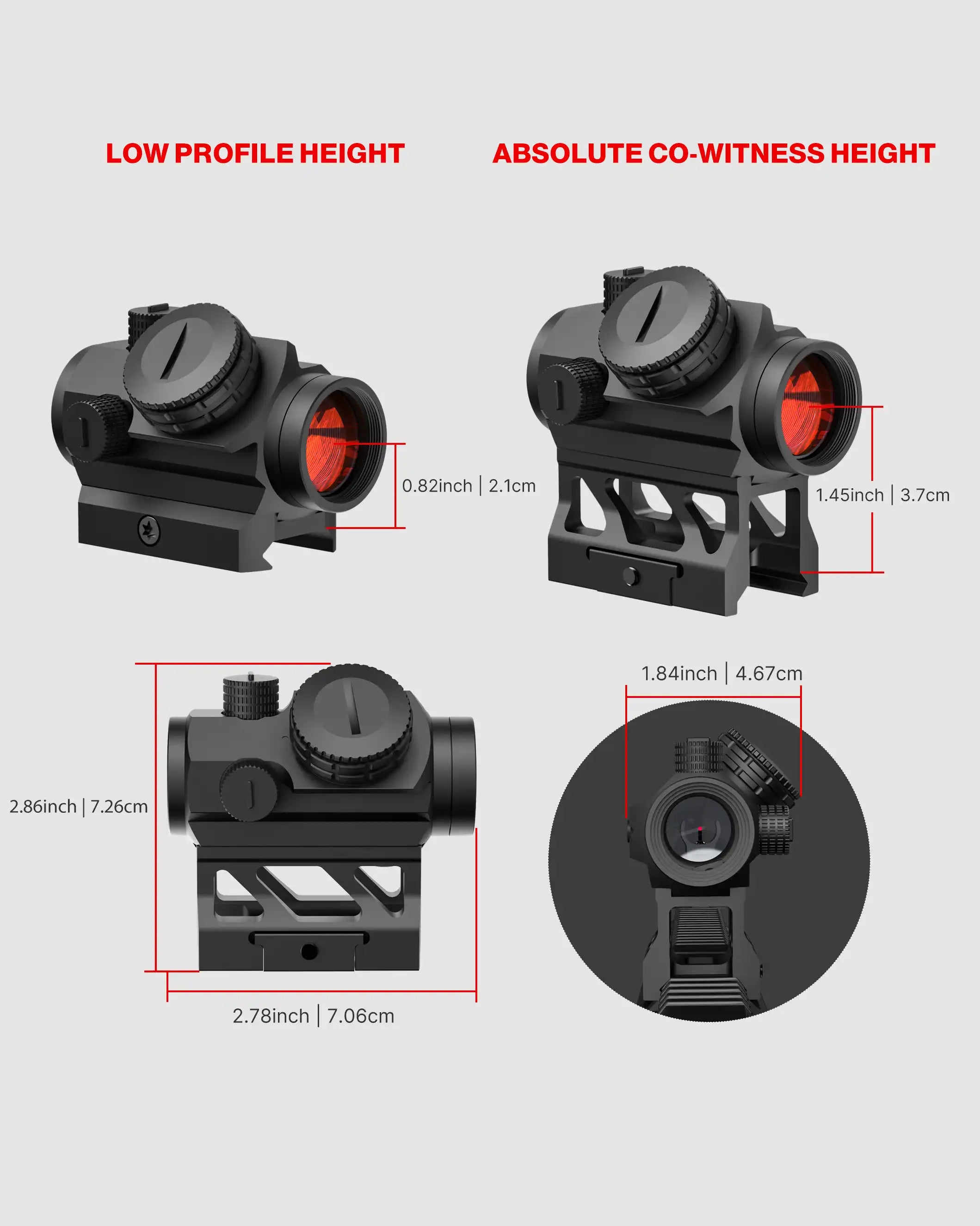 Feyachi V30 Red Dot Sight - Auto On/Off Co-Witness Mount feyachi Default Title Default Title-